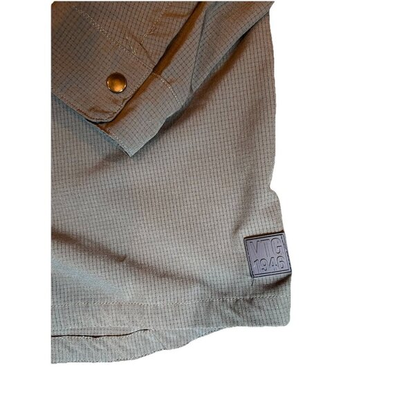 VTG 1946 Mens Button Down Breathable Shirt Gray Long Sleeve Pockets Men's Size L - Picture 8 of 11